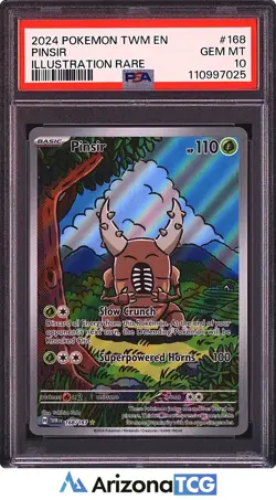Pokemon 2024 Pinsir 168/167 IR Twilight Masquerade GEM MINT PSA 10 - Image 1