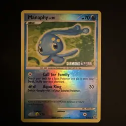 Pokemon TCG Manaphy 9/130 Diamond & Pearl Burger King Promo Reverse Holo English - Image 1