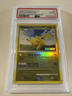 PSA 6 Pikachu - [Platinum] 070/100 Burger King Reverse Holo Pokemon - Image 1