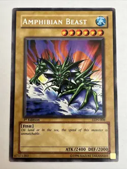 Yugioh! Amphibian Beast Lon-008 1st Edition Rare NM - Image 1