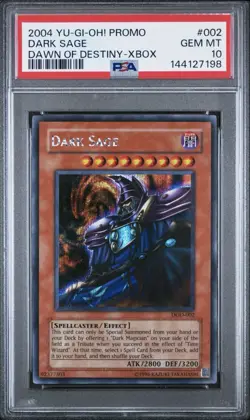 Yu-Gi-Oh! Dark Sage Dawn of Destiny XBOX Prismatic Secret Promo DOD-002 PSA 10 - Image 1