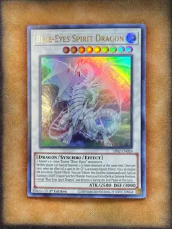 Yugioh Blue-Eyes Spirit Dragon LDS2-EN020 Ultra Rare 1st Ed GOLD NM - Image 1