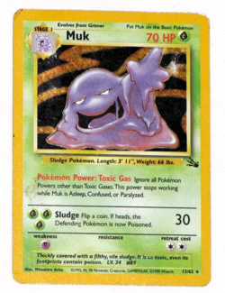 Muk Pokemon 13/62 Cards Holo 1999 Fossil Set - Image 1