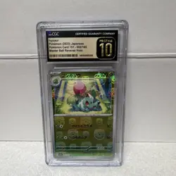 Pokemon Ivysaur 002/165 Sv2a: Card 151 Master Ball Pattern Holo CGC 10 Japanese - Image 1