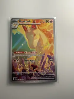 Pokemon TCG Rapidash Destined Rivals Illustration Rare Card 189/182 - Image 1