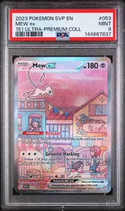 Pokemon TCG 2023 Ultra Premium Collection Mew EX Promo Card #53 PSA 9 Mint - Image 1