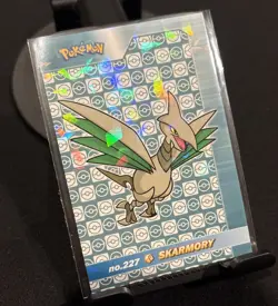 Rare Pokemon Shiny Full Art #227 Skarmory Low Pop Cracked Ice Holo Card ⭐ - Image 1