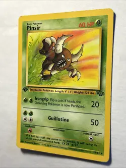 1999 POKEMON TCG 1st Edition Pinsir 25/64 Jungle Set Rare Vintage Card WOTC LP - Image 4