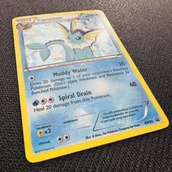 Pokemon TCG Vaporeon Black White Holo Promo Card BW89 LP - Image 2