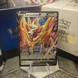 Zamazenta V 139/202 Sword & Shield Base Ultra Rare Pokemon Card NM See Photos - Image 1
