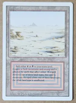 BADLANDS - REVISED 3rd EDITION - MAGIC THE GATHERING MTG WOTC - RAKDOS DUAL LP++ - Image 1