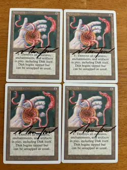 MTG Nevinyrral's Disk - Revised Edition x4 Very Nice Condition - Artist Signed - Image 1