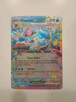 Glaceon ex 026/131 Prismatic Evolutions Stamped Promo Pokemon Card - Image 1