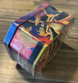 Pokemon Mega Charizard X ex Tin Sealed Shiny Promo Phantasmal Flames - Image 5