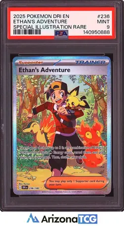 Pokemon 2025 Ethan's Adventure 236/182 Full Art SIR Destined Rivals PSA 9 - Image 1