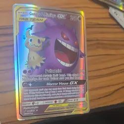 Pokemon Gengar & Mimikyu GX 164/181 Sm-Team Up Ultra Rare Full Art Holo 240 HP - Image 1