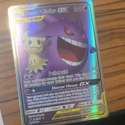 Pokemon Gengar & Mimikyu GX 164/181 Sm-Team Up Ultra Rare Full Art Holo 240 HP - Image 2