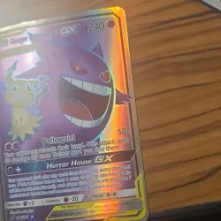 Pokemon Gengar & Mimikyu GX 164/181 Sm-Team Up Ultra Rare Full Art Holo 240 HP - Image 3