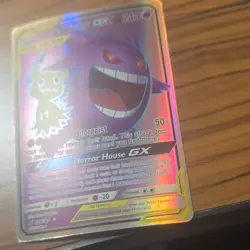 Pokemon Gengar & Mimikyu GX 164/181 Sm-Team Up Ultra Rare Full Art Holo 240 HP - Image 5
