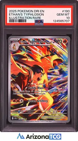 Pokemon 2025 Ethan's Typhlosion 190 Full Art IR Destined Rivals GEM MINT PSA 10 - Image 1