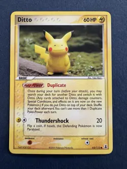 Ditto (Pikachu) 63/113 -Yuka Mori - Non-Holo Ex Delta Species Pokemon TCG - Image 1