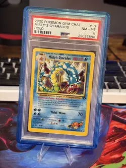 Pokemon 2000 Gym Challenge Misty's Gyarados 13/132 Holo Rare Unlimited PSA 8 - Image 1