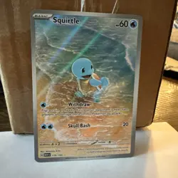 Squirtle 170/165 S/V 151 Pokemon Illustration Rare near mint ships fast - Image 1
