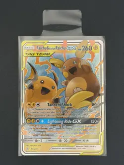 Pokemon Raichu & Alolan Raichu GX 54/236 SM-Unified Minds Tag Team - NEAR MINT! - Image 1