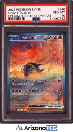 Pokemon 2023 Great Tusk ex 246/198 SIR Scarlet & Violet GEM MINT PSA 10 - Image 1