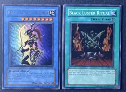 Yu-Gi-Oh Black Luster Soldier SYE-024 & Black Luster Ritual SYE-025 Set Yugi TCG - Image 1