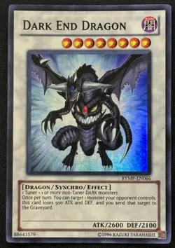 Yugioh Dark End Dragon Unlimited Edition Super Rare RYMP-EN066 LP - Image 1