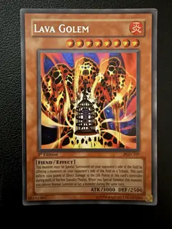 Yu-Gi-Oh! TCG Lava Golem PGD-107 Pharaonic Guardian Secret Rare 1st Edition Kon… - Image 1