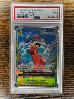 One Piece Monky.D.Luffy OP08 Two Legends Treasure Rare #109 English PSA 9 - Image 1