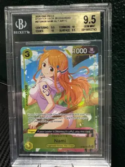 BGS 9.5 Gem Mint Nami ST29-008 Alt Art Promo One Piece Egghead English - Image 1
