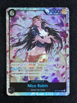 2025 One Piece NICO ROBIN #OP12-087 Legacy of the Master Super Rare ENG - Image 1