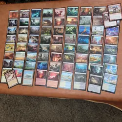 82 LANDS Cards COLLECTION Lot of ALL Different English Magic / MTG assortment - Image 1