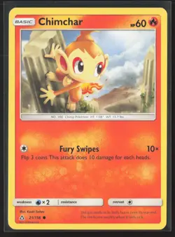 Chimchar (21) Common SM - Ultra Prism 21/156 NM Pokemon Card - Image 1