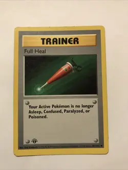 Full Heal 082/102 Base Set (Shadowless) 1st Edition Card - Image 1