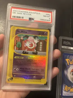 2003 Pokemon Aquapolis Mr. Mime Rev Holo #95a&b Sequential PSA Graded 2 Card Set - Image 5