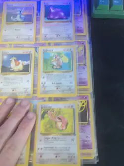 pokemon cards lot vintage bulk 250 Cards. Base Set, Fossil, Jungle, Neo Genesis. - Image 3