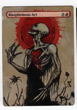 Blasphemous Act Altered Art Mtg Hand Painted Card Commander - Image 1