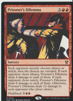 Prisoner's Dilemma R Commander: Murders at Karlov Manor 34 NM - Image 1