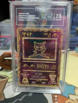 Pokemon Ancient Mew Movie 2000 Promo Holo TAG 7.5 With 2 Swirls 🍥, 1 On Face - Image 1