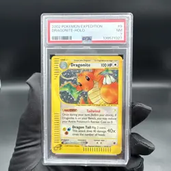 2002 Pokemon Dragonite Holo Expedition #9/165 PSA 7 English Graded - Image 1