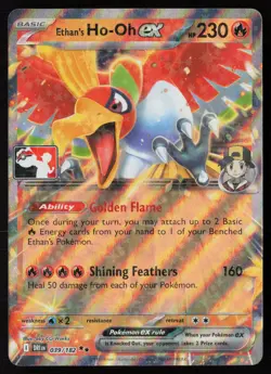 Pokemon Ethan's Ho-Oh ex - 039/182 Prize Pack Series 8 Holo Pack Fresh - NM - Image 1
