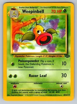 1999 Pokemon Jungle Vintage WOTC Weepinbell 48/64 NM - Image 1