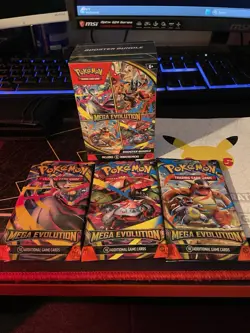 Pokemon Mega Evolution Booster Bundle + 3 Pks (Lucario Venusaur Charizard) TCG - Image 1