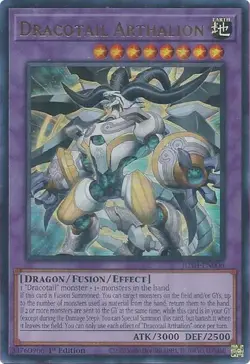Dracotail Arthalion JUSH-EN006 Justice Hunters 1st Edition Ultra Rare NM Yugioh - Image 1