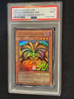 2002 Yu-Gi-Oh! LOB EXODIA/ FORBIDDEN ONE 1st Edition PSA 9 - Image 1