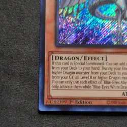 Yu-Gi-Oh! TCG Blue-Eyes Abyss Dragon 1st Edition RA01-EN016 Holo - Image 5